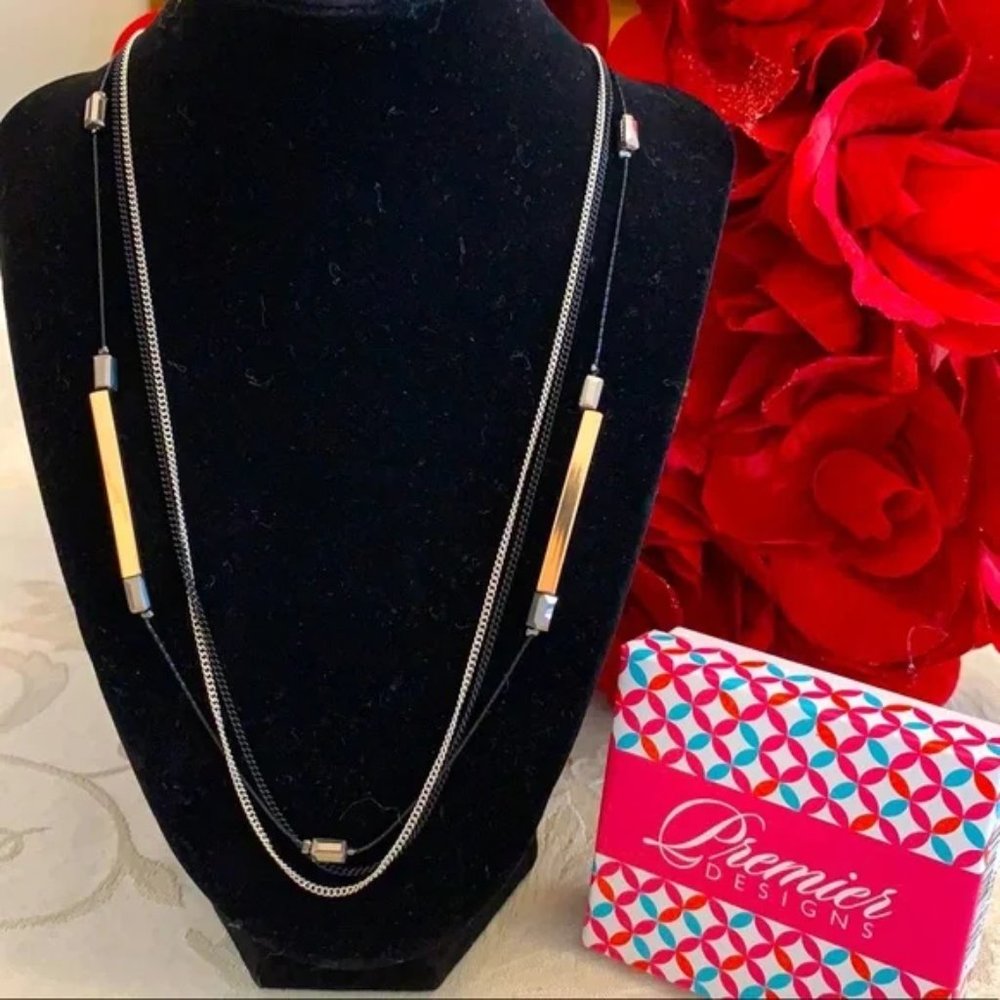 Premier Designs Necklace 3 Strand Necklace NWT